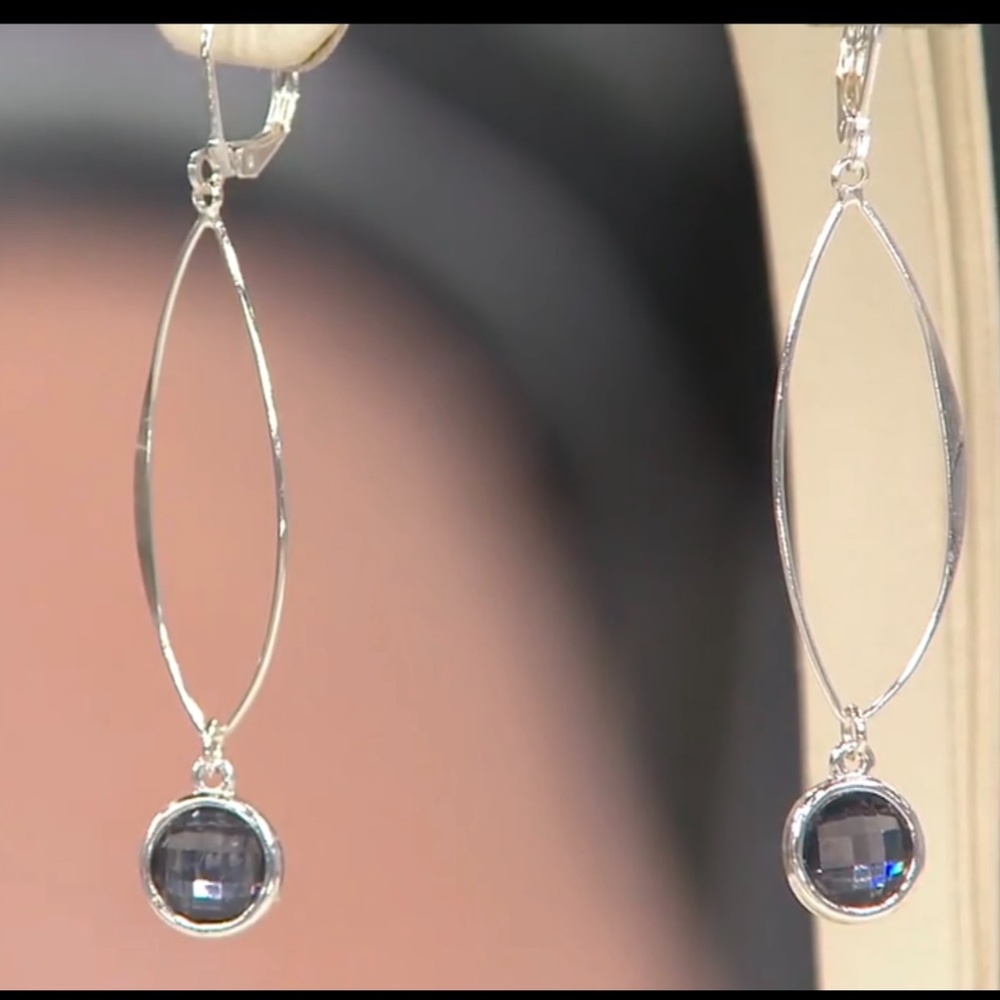 Marquise Wire with Crystal Drop Earrings - NEW